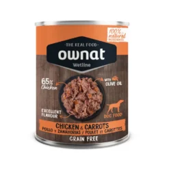 Ownat Wetline Frango e Cenouras lata para cães