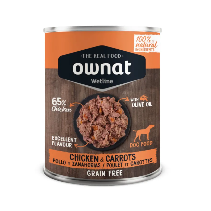 Ownat Wetline Frango e Cenouras lata para cães