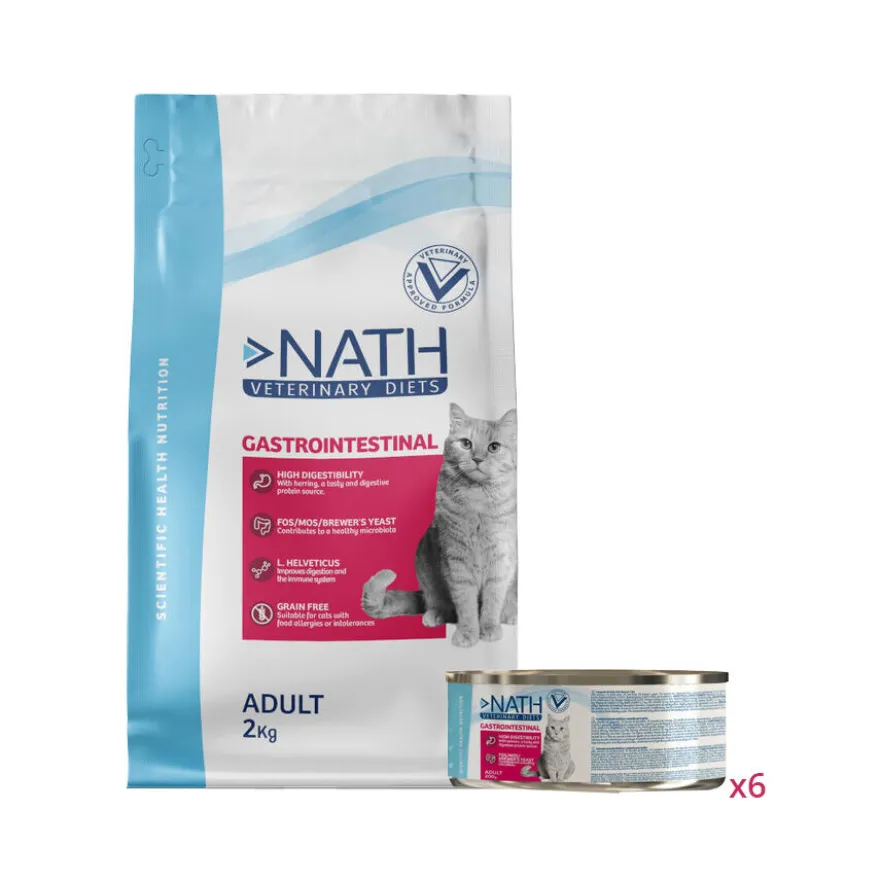 Pack Nath Gastrointestinal - ração e alimento húmidopara gato