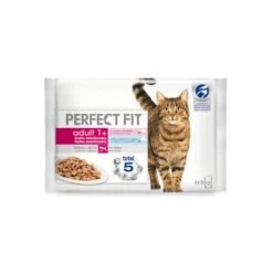 Perfect Fit Adult Sterelized Peixe saqueta em molho para gatos