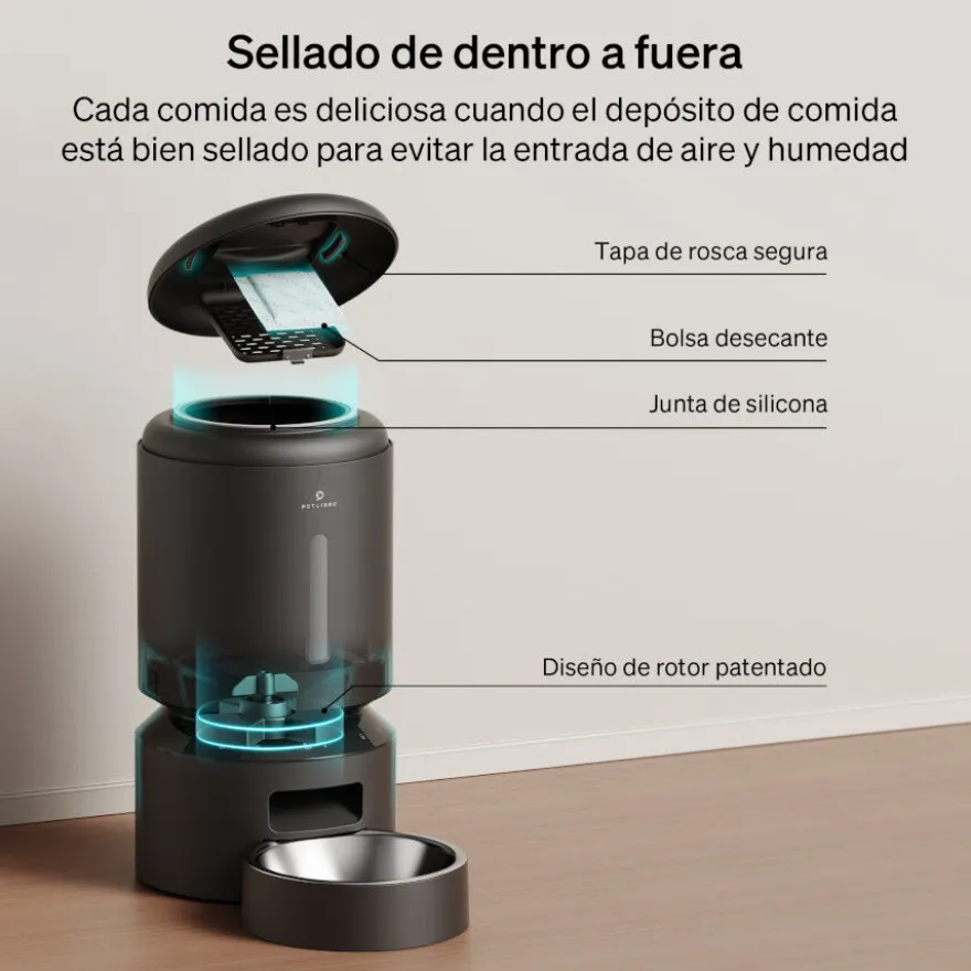 Petlibro Granary Wi-Fi Comedouro Automático Preto para cães e gatos