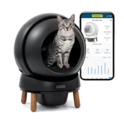 PetSafe SmartSpin Caixa de areia para gatos autolimpante preta