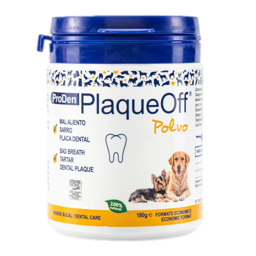 PlaqueOff Pó Antitártaro para Higiene Oral de cães e gatos