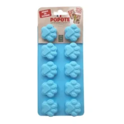 POPOTE Comedouro Patitas em Silicone Azul para Cães e Gatos