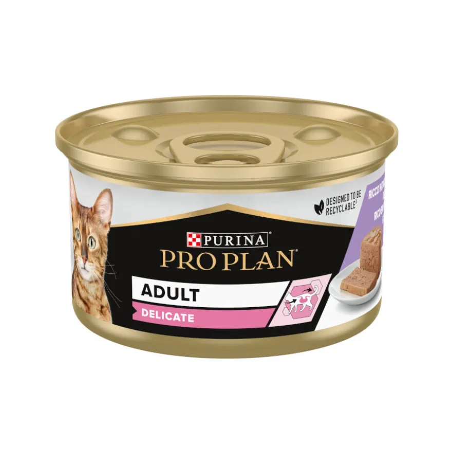 Pro Plan Adult Delicate Mousse de Peru em lata para gatos