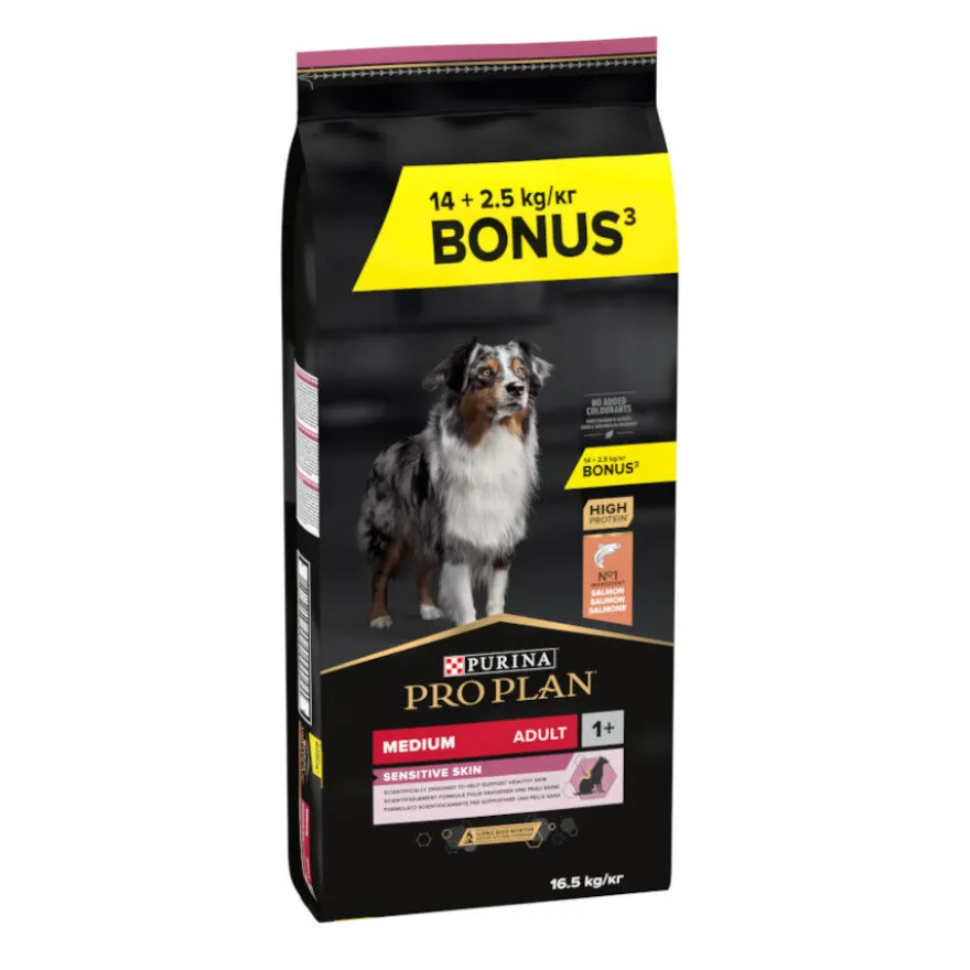 Pro Plan Adult Medium Sensitive Skin Salmão ração para cães