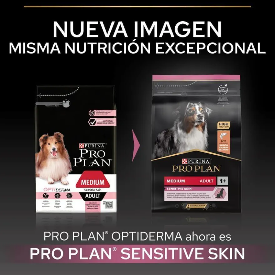 Pro Plan Adult Medium Sensitive Skin Salmão ração para cães