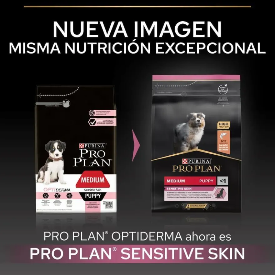 Pro Plan Puppy Medium Salmão Peles Sensíveis ração para cães