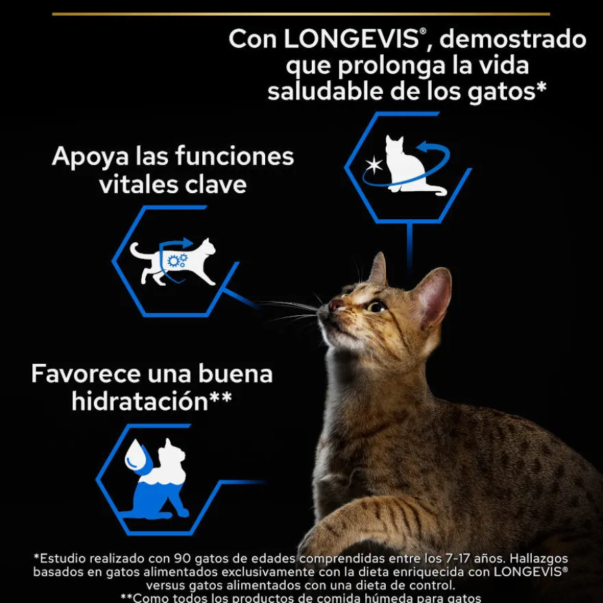 Pro Plan Senior Longevis Mousse de Atum em lata para gatos