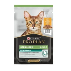 Pro Plan Sterilised Maintenance saquetas com frango em molho para gatos