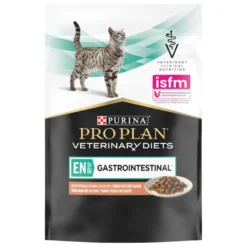 Pro Plan Veterinary Diets Feline Gastrointestinal Salmão em Molho saquetas para gatos - Multipack 10