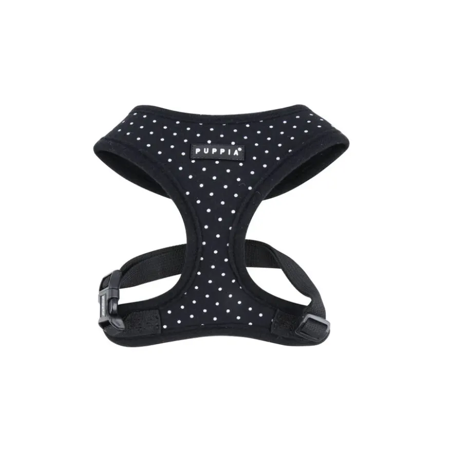 Puppia Dotty Peitoral Preto para cães