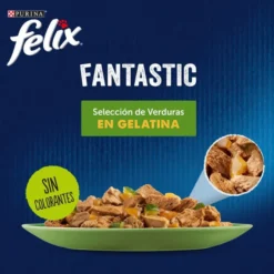 Purina Felix Fantastic Seleção de Vegetais saquetas de gelatina para gatos