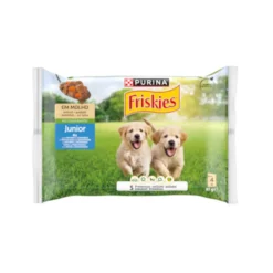 Purina Friskies Comida Humida para cães jóvens, con frango e cenoura