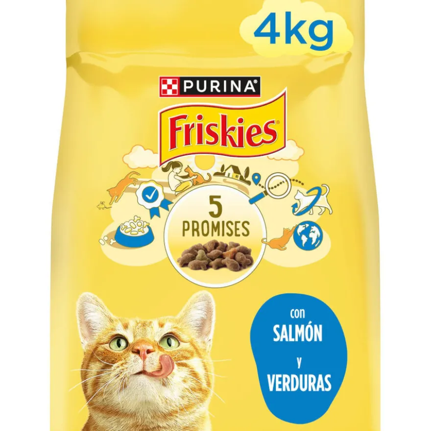 Purina Friskies Ração para Gato Adulto com Salmão e Legumes