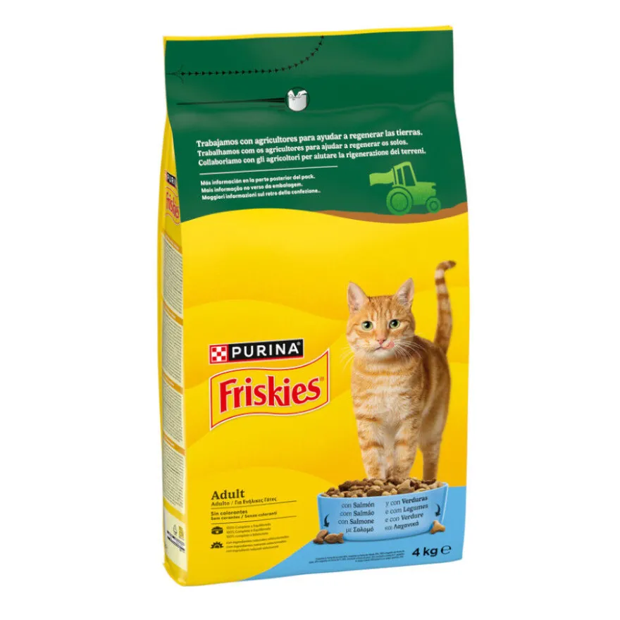 Purina Friskies Ração para Gato Adulto com Salmão e Legumes
