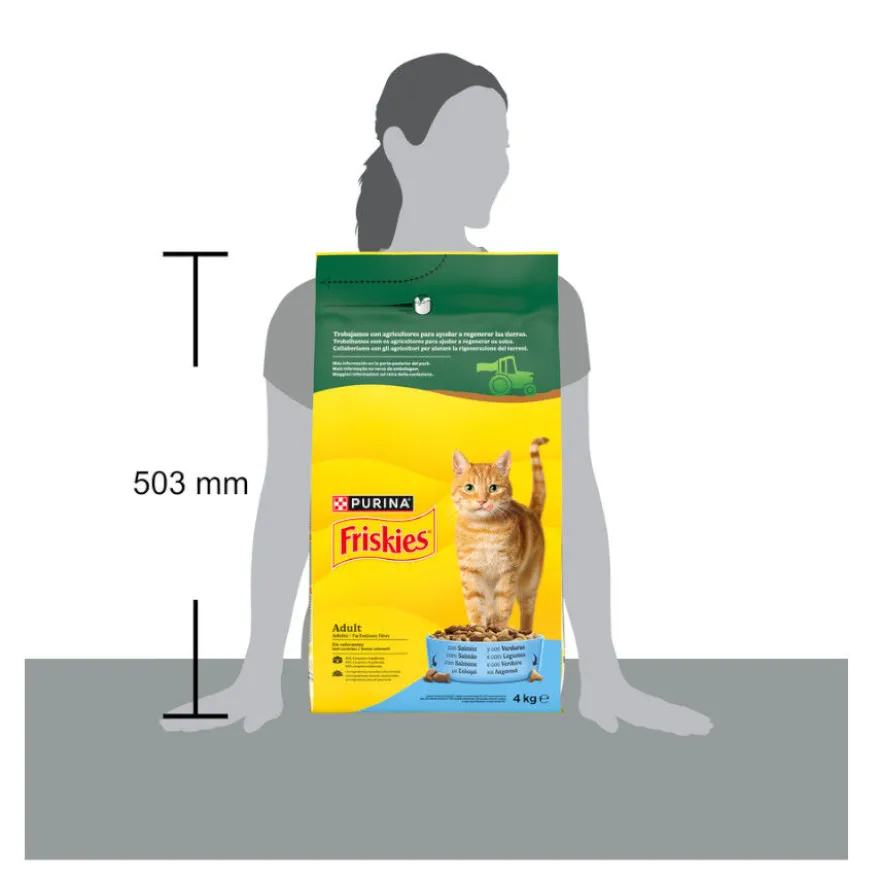 Purina Friskies Ração para Gato Adulto com Salmão e Legumes