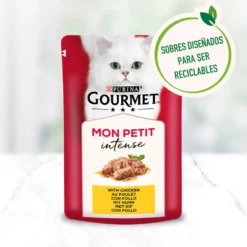 Purina Gourmet Mon Petit Seleção Aves com molho em saqueta para gatos