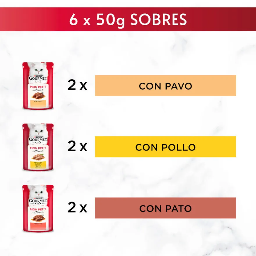 Purina Gourmet Mon Petit Seleção Aves com molho em saqueta para gatos