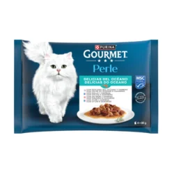 Purina Gourmet Perle Láminas de Delicias do Oceano saquetas em molho para gatos