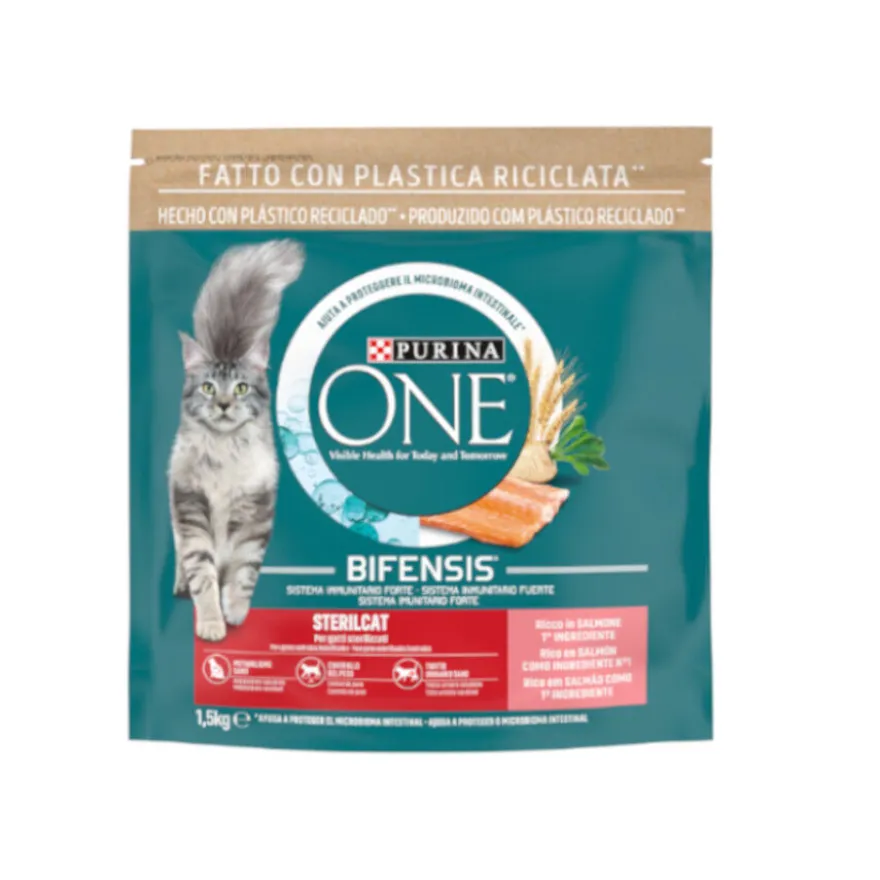 Purina ONE Adult Bifensis Esterilizado Salmão ração para gatos