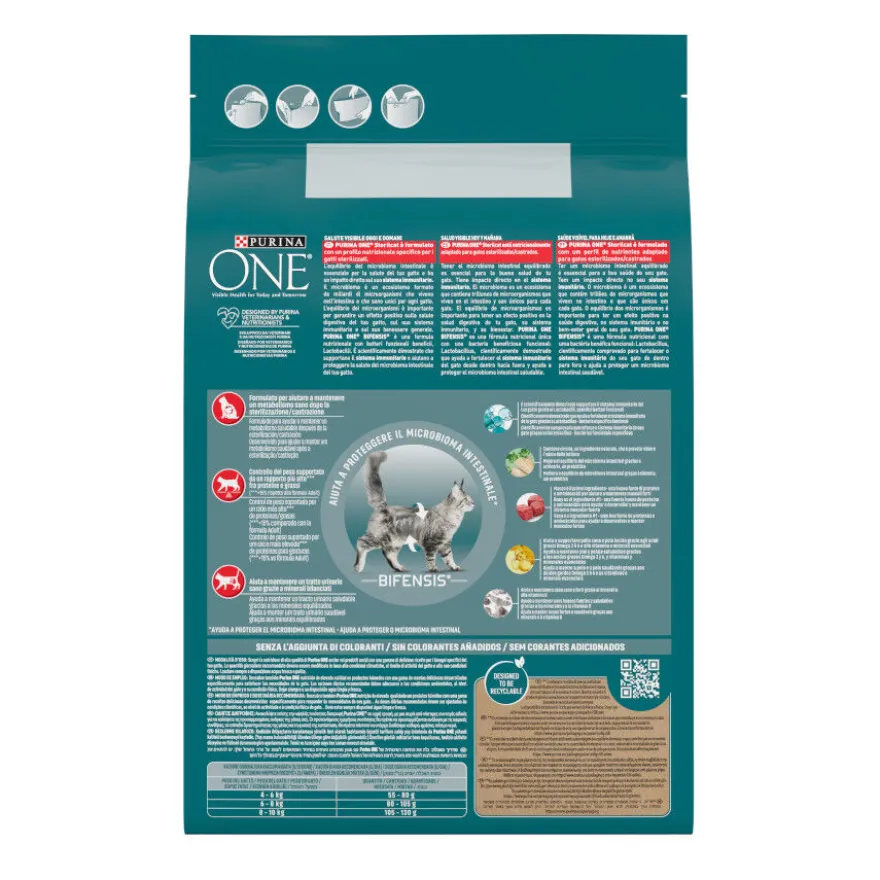 Purina ONE Adult Bifensis Esterilizado Vaca ração para gatos