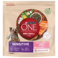 Purina One Adult Mini Bifensis Sensitive Salmão e Arroz ração para cães
