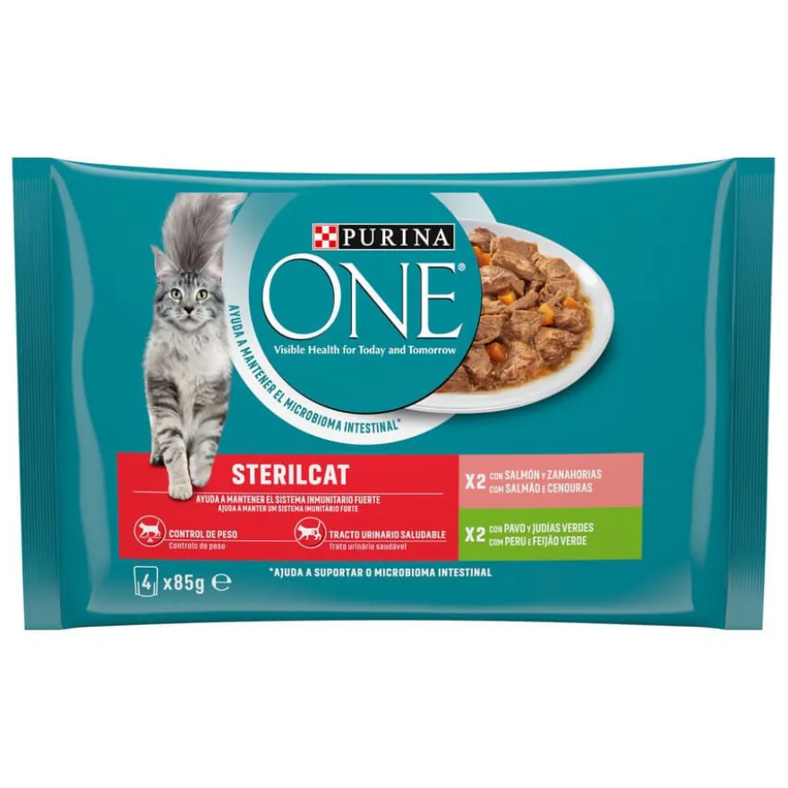 Purina One Esterilizado Saqueta em molho para gatos