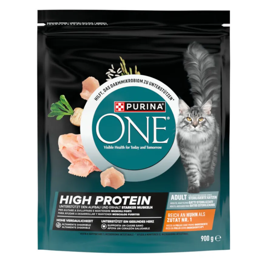 Purina ONE High Protein Esterilizado Ração de frango para gatos