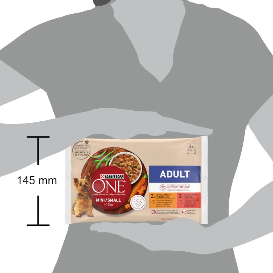 Purina One Mini Adult Frango e Boi saqueta para cães