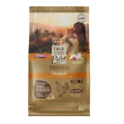 Ração para gatos True Origins Pure Adult esterilizada Hairball