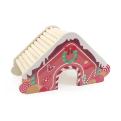 Rosewood Wooden Christmas Gingerbread House Casinha de Madeira para Roedores