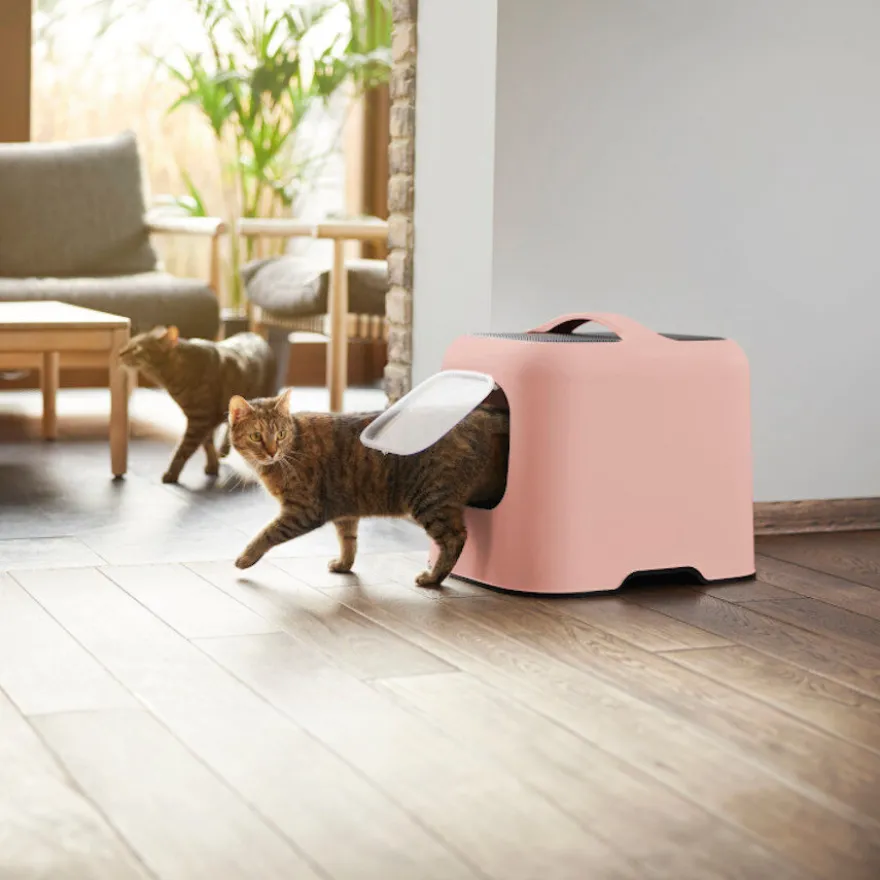 Rotho Biala Eco Caixa de Areia Rosa para gatos