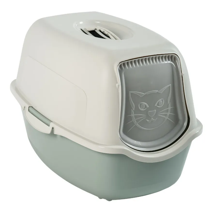 Rotho Eco Bailey Caixa de Areia Branca e Verde para gatos
