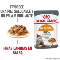Royal Canin Hair and Skin alimento húmido em molho saquetas para gatos