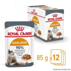 Royal Canin Hair and Skin alimento húmido em molho saquetas para gatos