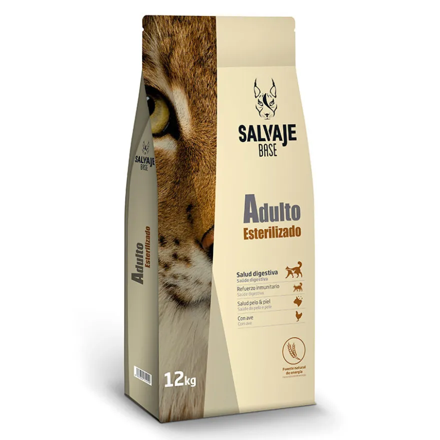 Salvaje Adult Base Sterilised Aves ração para gatos