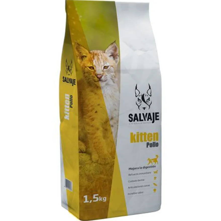 Salvaje Original Kitten Frango ração para gatos
