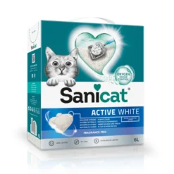 Sanicat Active White Areia aglomerante sem perfume para gatos