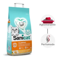 Sanicat Areia Aglomerante Baunilha e Tangerina para gatos