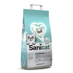 Sanicat Clumping White Areia Aglomerante Branca para gatos