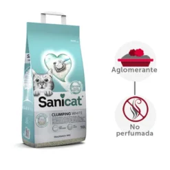 Sanicat Clumping White Areia Aglomerante Branca para gatos
