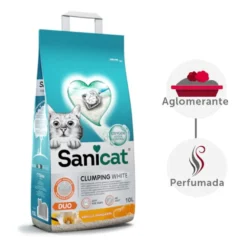 Sanicat Clumping White Duo Areia Aglomerante para gatos