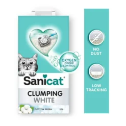 Sanicat Cotton Fresh Areia Branca Aglomerante para gatos