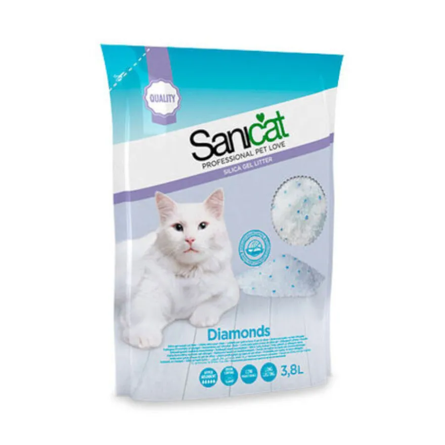 Sanicat Diamonds Areia Sílica para gatos