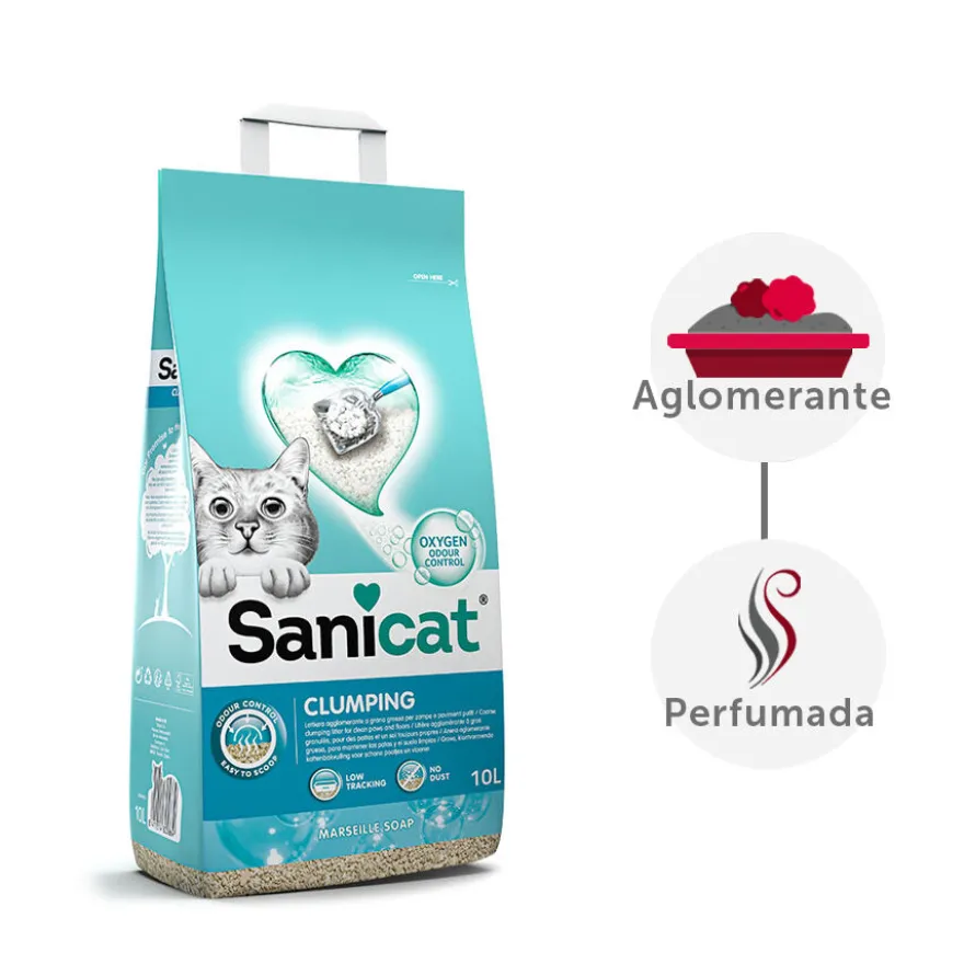 Sanicat Marselha Areia Aglomerante para gatos