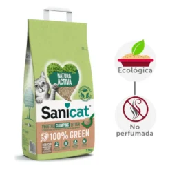 Sanicat Natura Activa 100% Green Areia Vegetal para gatos