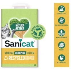 Sanicat Natura Activa Recycled Areia para gatos