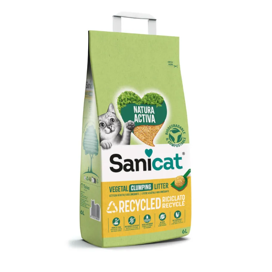 Sanicat Natura Activa Recycled Areia para gatos