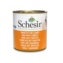 Schesir Adult Atum com Cenouras em lata para cães